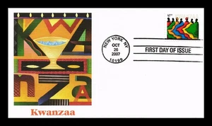 US COVER KWANZAA HOLIDAY CELEBRATIONS FIRST DAY ISSUE FLEETWOOD - Picture 1 of 2