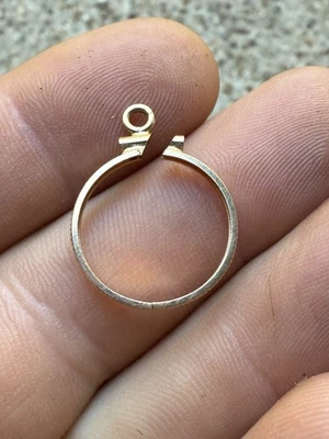 Moneda de 1,02 gramos de oro amarillo de 14K bisel lingotes moneda de 1/10 OZ Foto 1 de 4