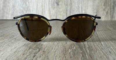 VTG GIORGIO ARMANI 632 894 135 Tortoise Oval Brown Lenses Black Frame ITALY-RARE - Image 1 of 4
