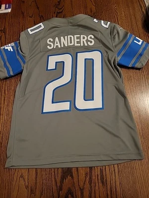 Nike Barry Sanders Detroit Lions NFL Football Jersey Mens Size Medium  - Image 1 of 4