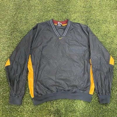 Pulôver Nike Vintage Anos 90 Verde e Dourado Quebra-Vento Vermont Oregon Tamanho G - Imagem 1 de 3