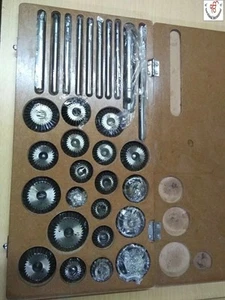 VALVE SEAT & FACE CUTTER SET OF 20 PCs FOR AUTOMOTIVE INDUSTRIES (WOODEN BOX)/ - Picture 1 of 8