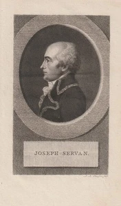 c1800 Joseph Servan General Französische Revolution Kupferstich-Porträt - Imagen 1 de 1