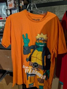 Michelangelo X Naruto TMNT X Naruto Orange Shirt Size Medium - Picture 1 of 3