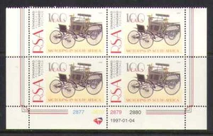 South Africa 1997 Car/Motoring 100yrs 1v ctl blk n20542 - Picture 1 of 1