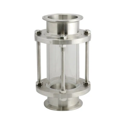 OD 1.5" 1-1/2" Flujo Transparente Mira Sanitaria Tri Abrazadera Acero Inoxidable SS 316  Foto 1 de 4