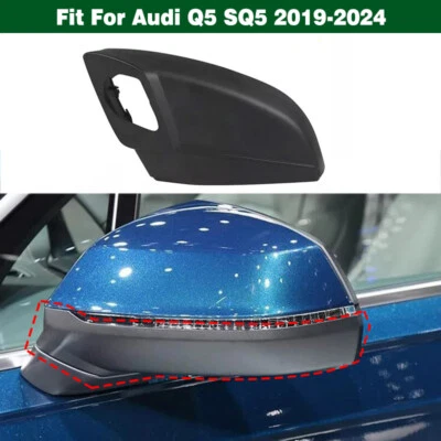 Black Left Side Rearview Mirror Bottom Cover Lower Cap For Audi Q5 SQ5 2019-2024 - Image 1 of 4