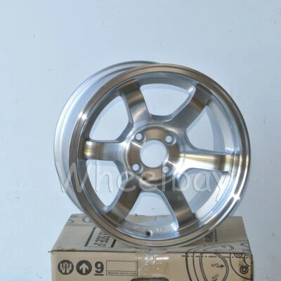 2 PCS ROTA WHEEL GRID CONCAVE 15X8 4X100 +20 FULL POLISH SILVER 14.7 LBS — 第 1/3 张图片