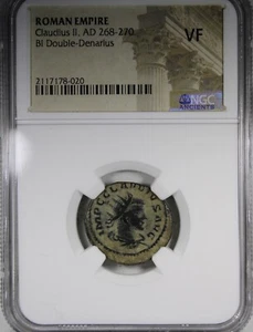 Roman Empire Claudius II AD 268-270 BI Double Denarius NGC VF - Picture 1 of 2