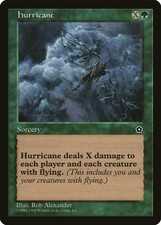 Hurricane Portal Second Age HEAVILY PLD Green Rare MAGIC GATHERING CARD ABUGames