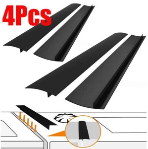 4PCS Silicone Stove Counter Gap Cover Oven Guard Spill Seal Slit Filler Kitchen - Picture 1 of 9