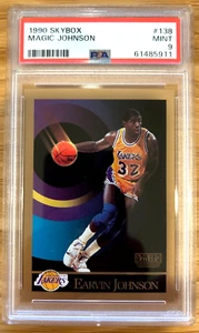 1990 Skybox Earvin Magic Johnson Card #138 PSA 9 Mint Lakers Basketball Cards - Picture 1 of 2