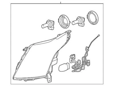 Conjunto de faros laterales base para pasajero Cadillac SRX genuino GM 2010-2013 22853873 Foto 1 de 2