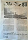 Admiral Scheer Heavy Cruiser 1/400 scale model used w/ instructions no box