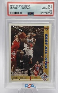 Michael Jordan 1991 Upper Deck #69 PSA 10 Chicago Bulls HOF - Picture 1 of 2