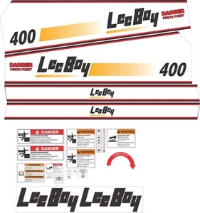 Leeboy 400 Roller Decal Kit- Very high quality aftermarket decals - Picture 1 of 1