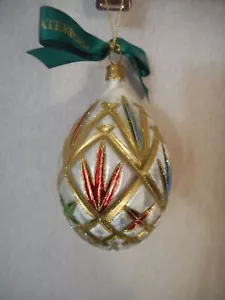 Waterford Holiday Heirlooms vetro ornamento Lismore uovo #103579 in scatola originale - Foto 1 di 8
