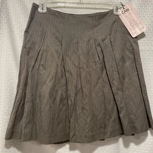 CAbi Brown Pleated Liverpool Skirt Size 12 - Picture 1 of 6