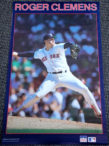 ROGER CLEMENS Boston Red Sox 1988 Starline Baseball MLB Action 22x34 POSTER Cover