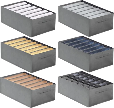 6 Pezzi Organizer Armadio Salvaspazio Impilabile, Contenitori Pieghevoli per Pan - Immagine 1 di 4