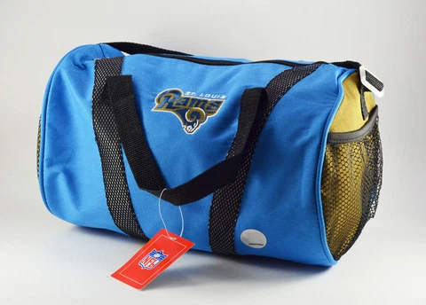 St Louis Rams Small Duffle Gym Bag - 8"x12" - NEW NFL Football Cover