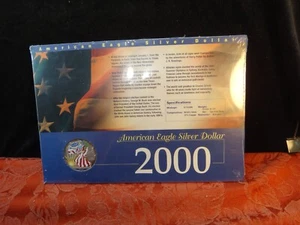 2000 Colorized 1 Oz Silver Eagle - Carded Shrink-Wrapped Package - Free S&H USA - Picture 1 of 3