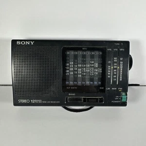Sony 12 Band Worldwide Portable Receiver LW/MW/FM/SW getestet funktioniert (ICF-SW10) - Bild 1 von 4
