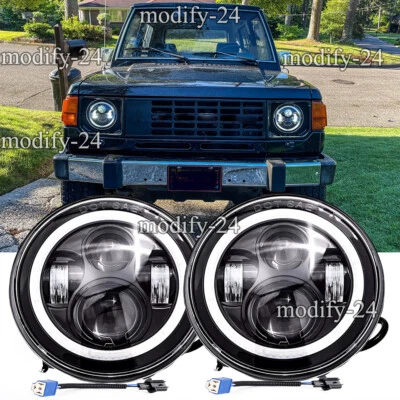 7-дюймовые светодиодные круглые фары дальнего ближнего света дневные ходовые огни подходят для Mitsubishi Montero 1970-1991 годов выпуска - Изображение 1 из 4