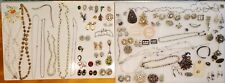 Large lot of vintage costume jewelry. Free Shipping