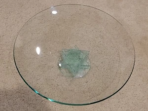 JEWISH STAR OF DAVID GLASS FRUIT PASTRY BOWL 13.5" - Picture 1 of 4