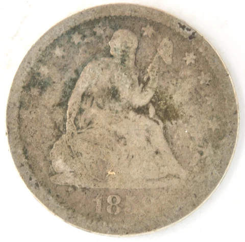 1859 Seated Liberty Quarter Dollar Silver 25 Cent Coin Philadelphia Mint Cover