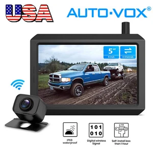 Car Wireless Backup Camera 5" Monitor Kit Parking System Night Vision For Truck - Picture 1 of 8