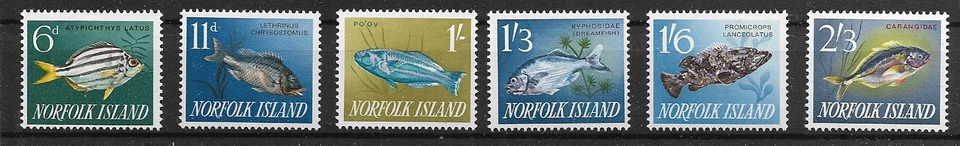 NORFOLK ISLAND @ 1962 Fish (Definitives) Complete Set MNH Nice Priced @Aus.362 - Image 1 of 1