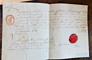 1801 Military Document in German Complete with Beautiful Seal - Picture 1 of 5