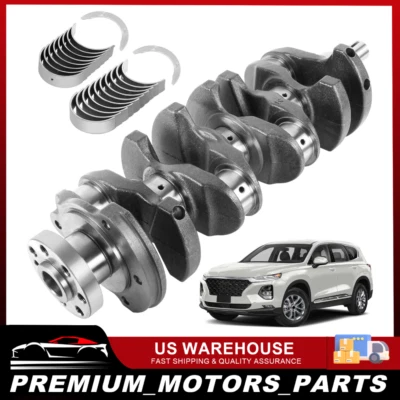 Engine Crankshaft w/ Bearings kit for 2011-2020 Hyundai Santa Fe Kia Optima 2.4L Foto 1 de 4