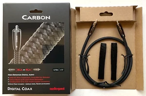 AudioQuest Carbon Digital Coax - 0.75 Meter - New - Open Box - Authorized Dealer - Picture 1 of 2