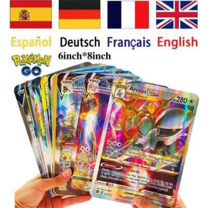Pokemon Cards Jumbo Letters Cards Vmax Vstar GX Arceus Pikachu Charizard - Picture 1 of 9