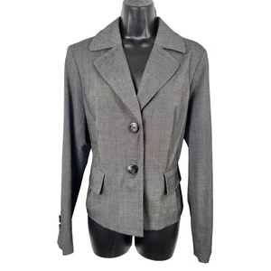 Women’s cropped and Lined business jacket size 12 gray - Picture 1 of 15