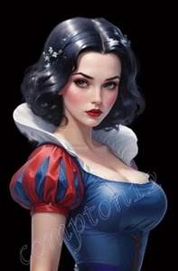 SNOW WHITE -Grown Up 13x19” Art print - only 6 prints made - Picture 1 of 2