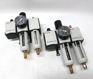 (LOT OF 2) Rexroth Pneum FRL Units SOU+FRE+LBS R432000358/R432000639/R432000650 - Picture 1 of 15