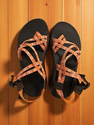 Женские спортивные сандалии Chaco ZX2 Vibram оранжевые с ремешками размер 8 новые без коробки - Изображение 1 из 4