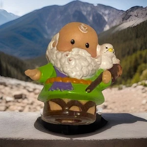 Noah & bird w/ Eyes opened 2" Figure Fisher Price Little People Classic Toy 2002 - Picture 1 of 3