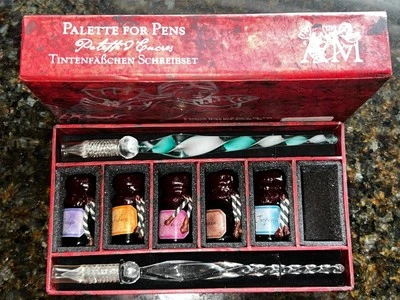 Authentic Models MG085 Palette For Pens Glass Calligraphy Pens & 5 Inks - NEW - Image 1 of 4