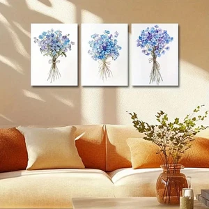3pcs Featuring a Sophisticated Bouquet Design Metal Print Ready to Hang Art - Picture 1 of 8