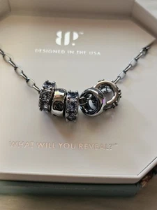 Bomb Party NK16476 March She's Destined For Success Aquamarine/Hematite Necklace - Picture 1 of 3