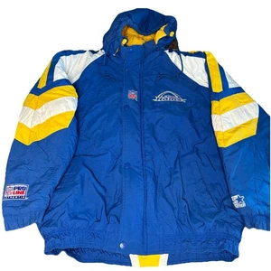 Vintage 90s STARTER Pro Line Authentic St. Louis Rams NFL Jacket Men’s Large - Picture 1 of 13