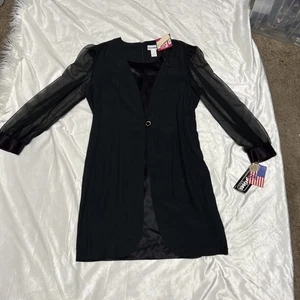 NWT Vtg Perceptions Women’s Blk Dress Style 801 Rn#66585 Sz 14  - Picture 1 of 14