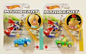 ROSALINA & BOSWER JR. Hot Wheels Mario Kart Die-Cast Race Karts Cars - Picture 1 of 1