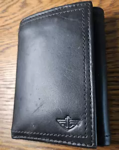 Dockers Uomo Vera Pelle Trifold Finestra ID 6 Slot per Carte di Credito - Foto 1 di 6