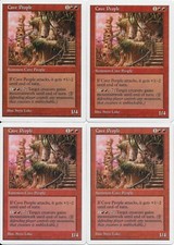 MTG: CAVE PEOPLE 5th Edition UNCOMMON; played, Excellent condition x4